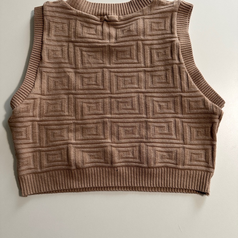 Debut Tan Ribbed Knit Top - Picture 2 of 4